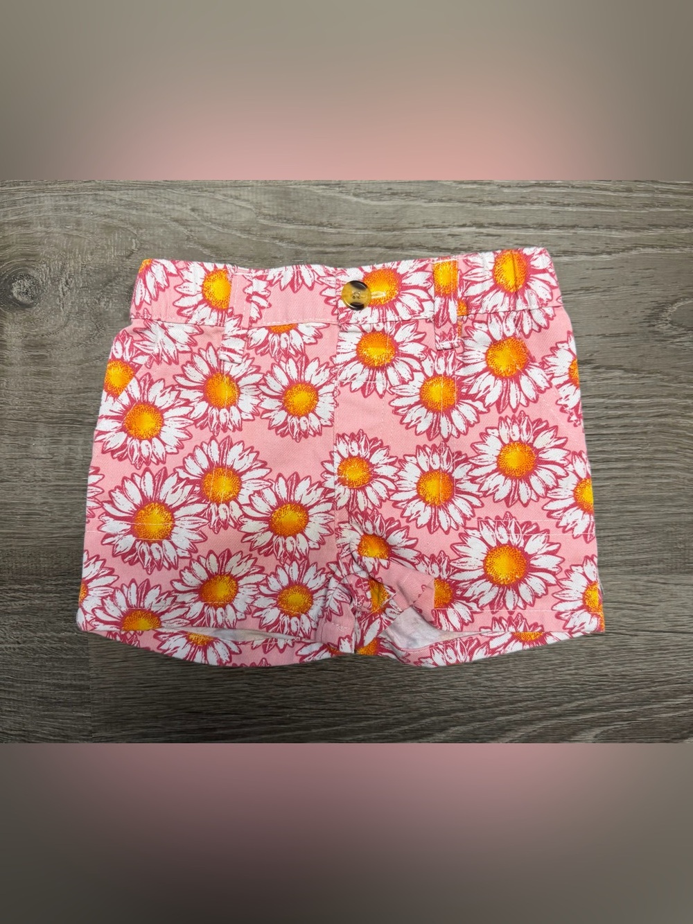 Pink Daisy Print toddler Shorts